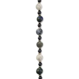 John Bead Solar System Glass Bead Strand - Earth, 7", 10 mm Dia.