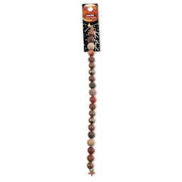 John Bead Solar System Glass Bead Strand - Mars, 7", 8 mm Dia.