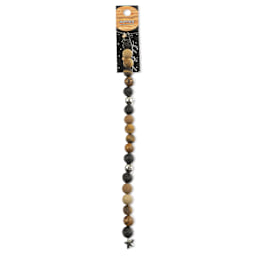 John Bead Solar System Glass Bead Strand - Jupiter, 7", 8 mm Dia.