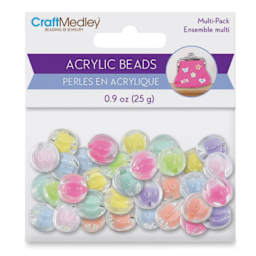 Craft Medley Fashion Acrylic Beads - Cat Eye Sphere, 0.9 oz front of packaging