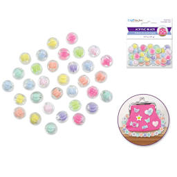 Craft Medley Fashion Acrylic Beads - Cat Eye Sphere, 0.9 oz contents