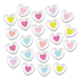 Craft Medley Fashion Acrylic Beads - Faceted Heart, 0.9 oz 