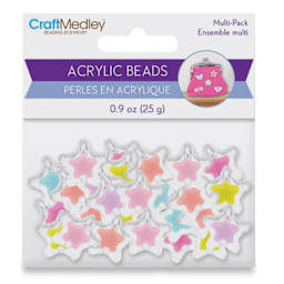 Craft Medley Fashion Acrylic Beads - Starburst, 0.9 oz front of packaging