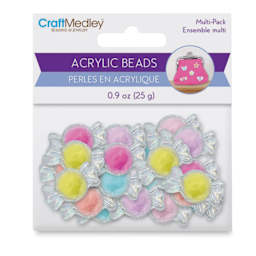 Craft Medley Fashion Acrylic Beads - Candies, 0.9 oz front of packaging