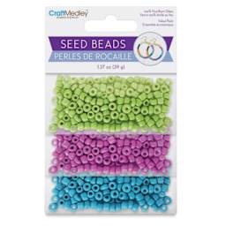 Craft Medley Seed Beads - Pastels, 1.37 oz front of packaging
