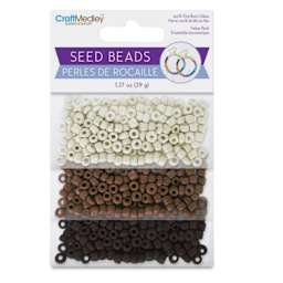 Craft Medley Seed Beads - Earth, 1.37 oz front of packaging