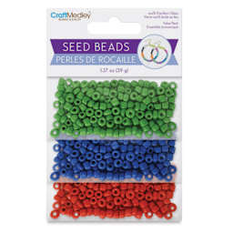 Craft Medley Seed Beads - Brights, 1.37 oz front of packaging