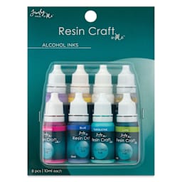 Jewelry Made By Me Alcohol Inks - Set of 8, Assorted, 10 ml Bottles front of packaging