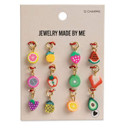 Jewelry Made By Me Charm Set - Pkg of 12, Fresh Picked front of packaging