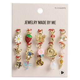 Jewelry Made By Me Charm Set - Pkg of 15, Cottagecore front of packaging