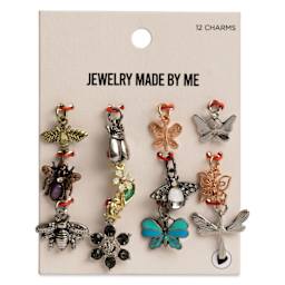 Jewelry Made By Me Charm Set - Pkg of 12, Butterfly and Bug front of packaging