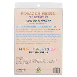 Jewelry Made By Me Eco Cast Powder Resin - 100 g back of packaging with instructions