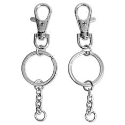 Jewelry Made By Me Key Rings with Lobster Clasp - Pkg of 2, Silver