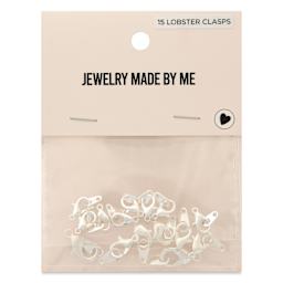 Jewelry Made By Me Lobster Clasps - Pkg of 15, Silver front of packaging