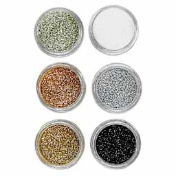 Jewelry Made By Me Glitter Inclusions - Pkg of 6, Neutral Glitter, Fine