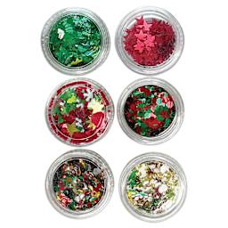 Jewelry Made By Me Glitter Inclusions - Pkg of 6, Xmas Glitter, Chunky