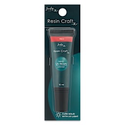 Jewelry Made By Me Colored UV Resin - Red, 10 ml Tube front of packaging