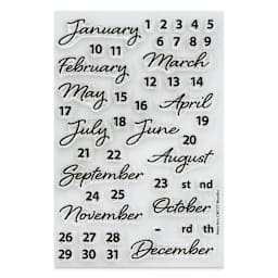 Hero Arts Planner Clear Stamp Set - Months, 4" X 6"