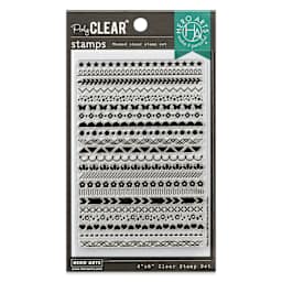 Hero Arts Decorative Patterns Clear Stamp Sets - Pkg of 22, Strips front of packaging