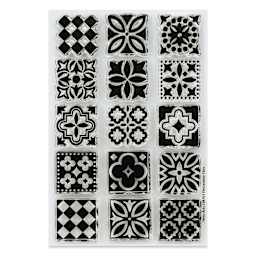 Hero Arts Decorative Patterns Clear Stamp Sets - Pkg of 15, Tiles
