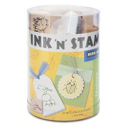 Hero Arts Nature Woodblock Ink ‘n’ Stamps Set, front of packaging