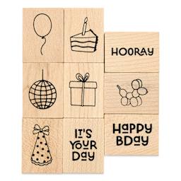 Hero Arts Birthday Mini Tub Woodblock Stamps - Set of 10