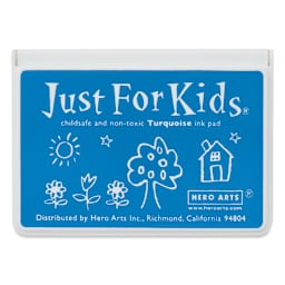 Hero Arts Just For Kids Ink Pad - Turquoise, front of closed pad