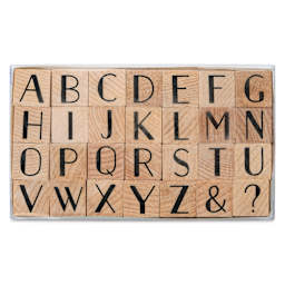 Hero Arts Letters Woodblock Stamp Set - Set of 28, Golden Age, printed side
