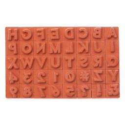 Hero Arts Letters Woodblock Stamp Set - Set of 40, Modern, stamping side