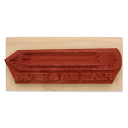 Hero Arts Woodblock Teacher Stamp - Please Sign and Return Pencil stamp face
