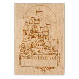 Hero Arts Castle Book Plate Woodblock Stamp - 5" x 2.5"
