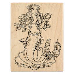 Hero Arts Mermaid Woodblock Stamp