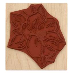 Hero Arts Flowering Woodblock Stamp - Magnolia, stamping side