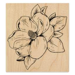 Hero Arts Flowering Woodblock Stamp - Magnolia, printed side