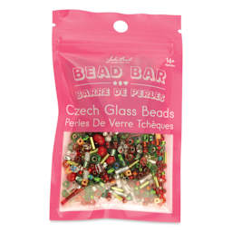 John Bead Bead Bar Czech Glass Bead Assortment - Christmas, 50 g front of packaging