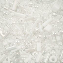 John Bead Bead Bar Czech Glass Bead Assortment - White, 50 g