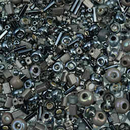 John Bead Bead Bar Czech Glass Bead Assortment - Grey, 50 g