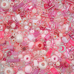 John Bead Bead Bar Czech Glass Bead Assortment - Pink, 20 g