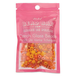 John Bead Bead Bar Czech Glass Bead Assortment - Orange 50 g front of packaging