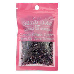 John Bead Bead Bar Czech Glass Bead Assortment - Purple and Amethyst, 50 g front of packaging