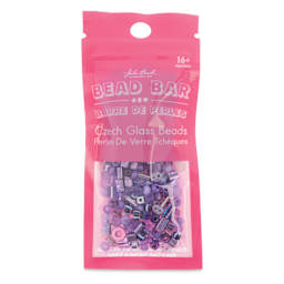 John Bead Bead Bar Czech Glass Bead Assortment - Light Purple, 20 g front of packaging