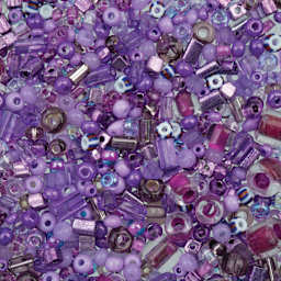 John Bead Bead Bar Czech Glass Bead Assortment - Light Purple, 20 g