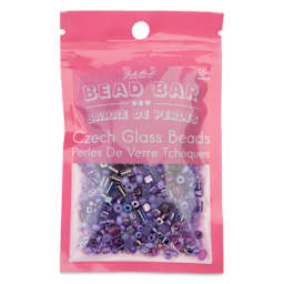 John Bead Bead Bar Czech Glass Bead Assortment - Light Purple, 50 g front of packaging