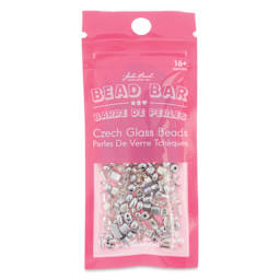 John Bead Bead Bar Czech Glass Bead Assortment - Silver, 20 g front of packaging