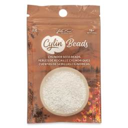 John Bead Cylin 11/0 Cylindrical Seed Beads - Chalk White front of packaging