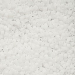 John Bead Cylin 11/0 Matte Macaron Cylindrical Seed Beads - White