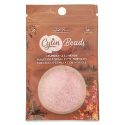 John Bead Cylin 11/0 Matte Macaron Cylindrical Seed Beads - Light Pink AB front of packaging