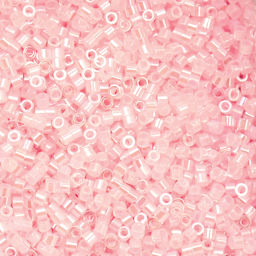 John Bead Cylin 11/0 Ceylon Cylindrical Seed Beads - Light Crystal Pink, 25g
