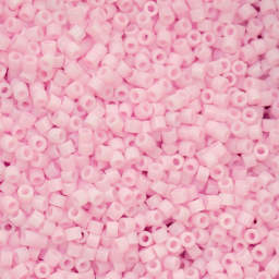 John Bead Cylin 11/0 Matte Macaron Cylindrical Seed Beads - Pink Cotton Candy