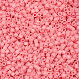 John Bead Cylin 11/0 Ceylon Cylindrical Seed Beads - Opaque Pink, 25g